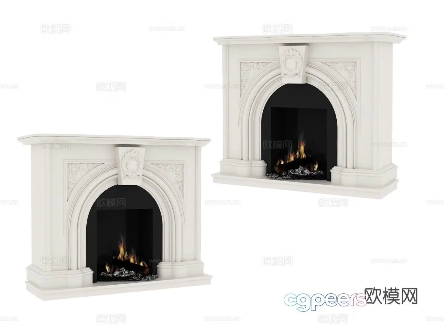 French fireplace 3d model