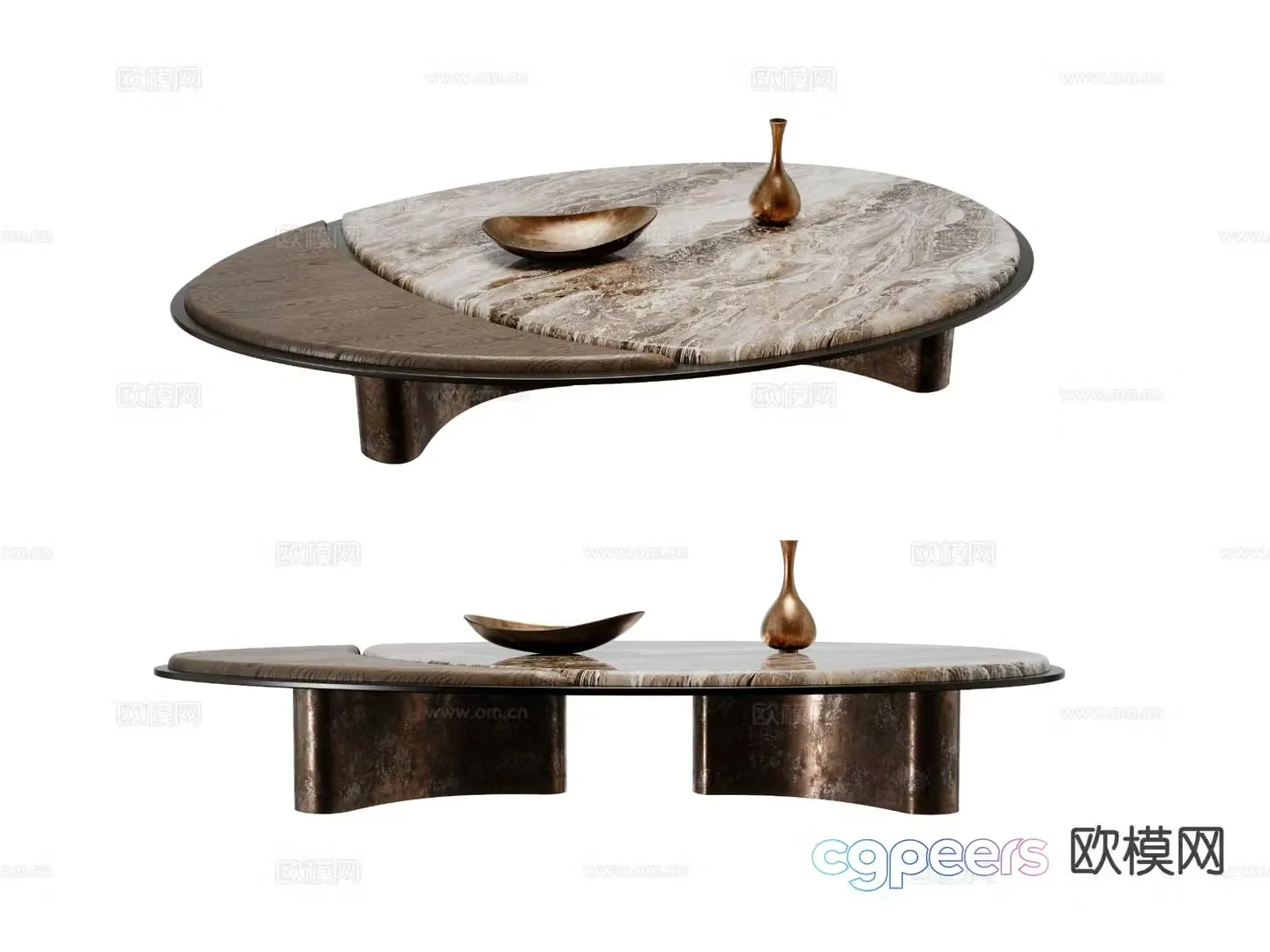 Light luxury coffee table 3D model