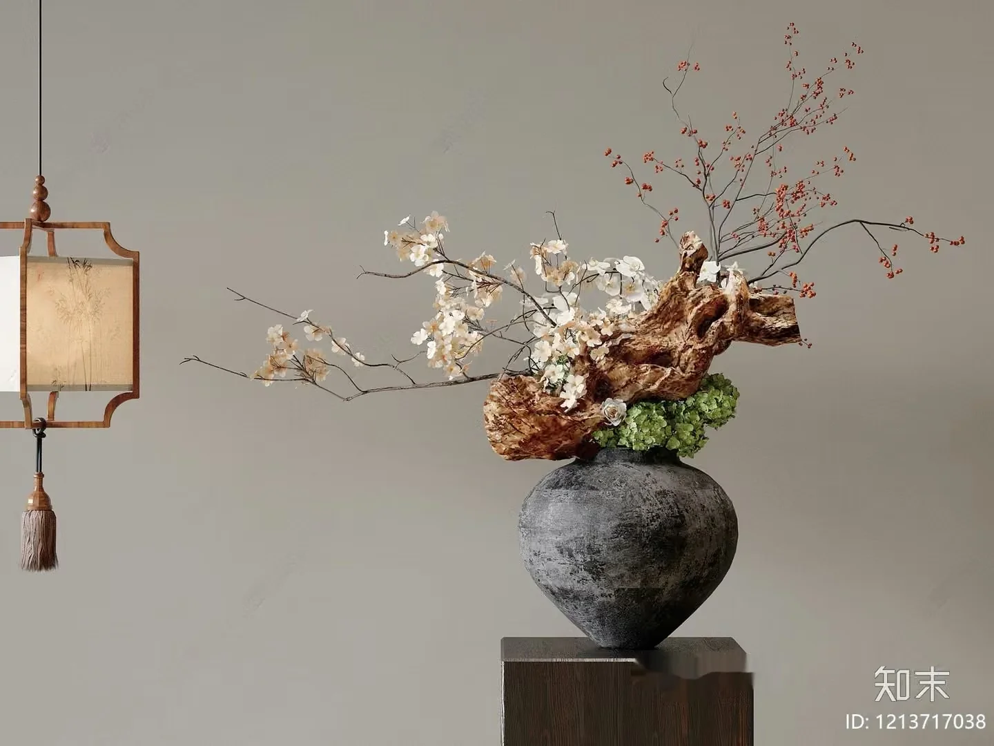 A Vase With A Unique Design 3D Model – 6329 – VRAY Render