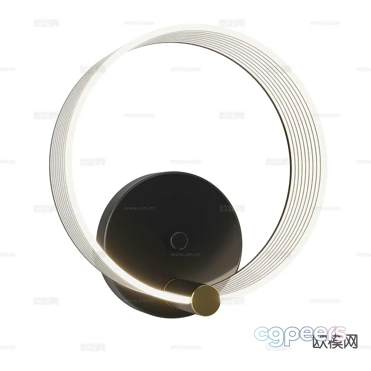 Light luxury wall lamp round wall lamp 3d model