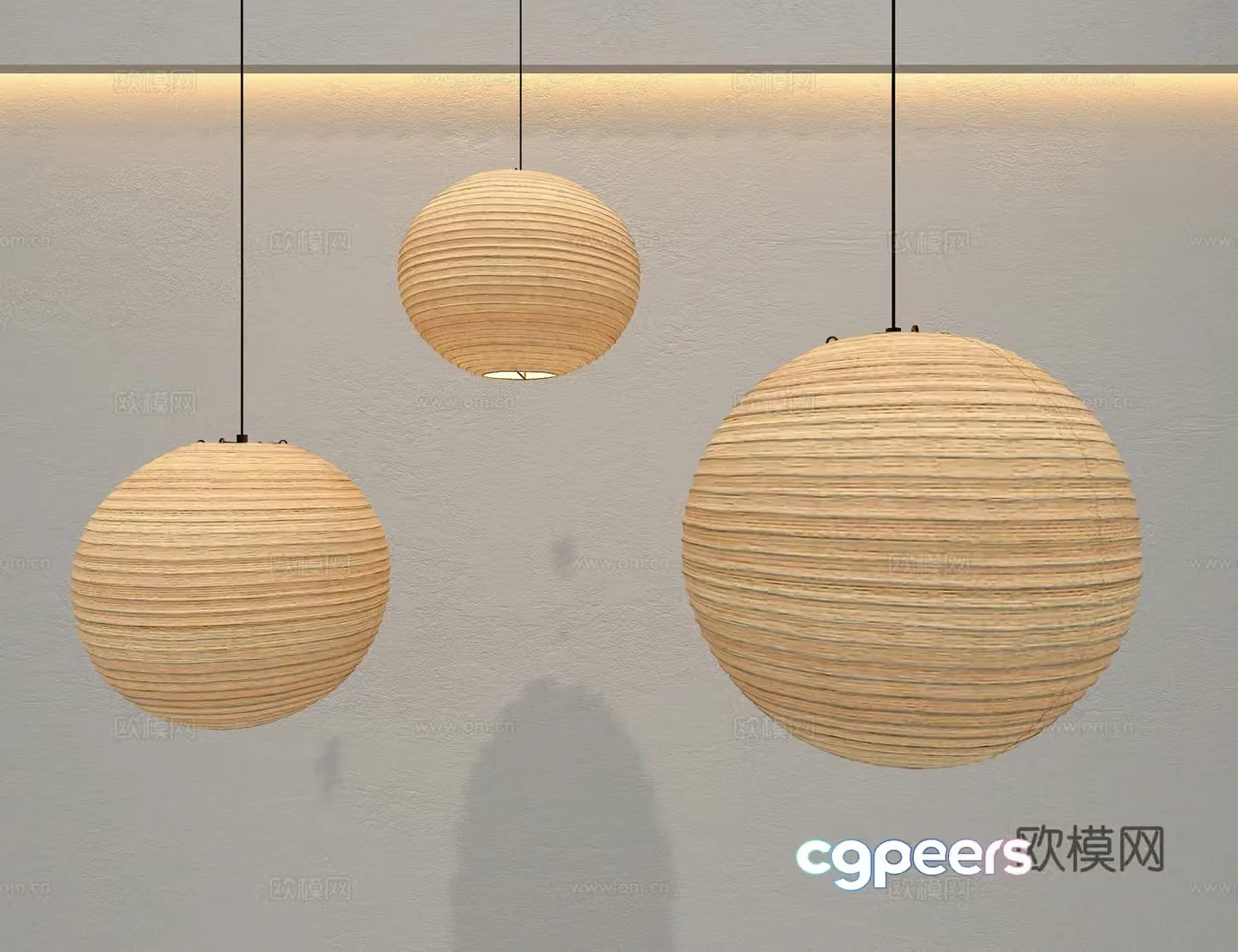 Japanese chandelier 3d model
