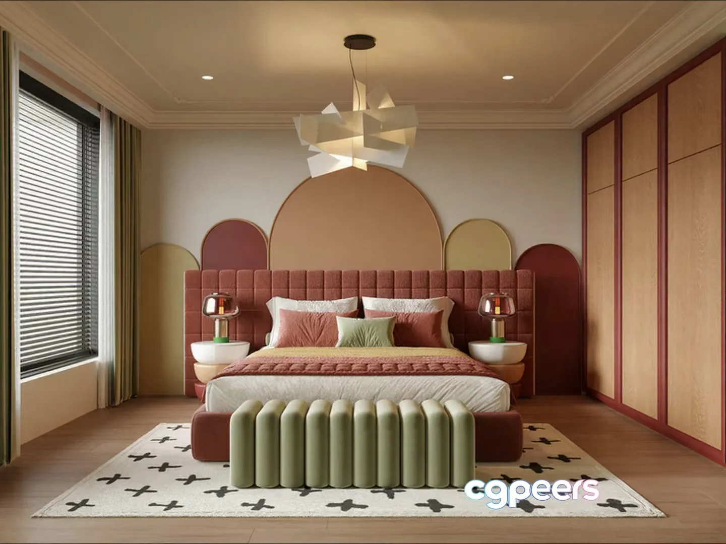 Cozy Modern Bedroom 3D Model – 9619 – CORONA Render