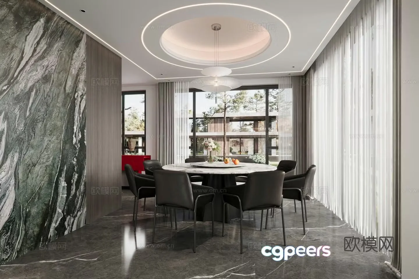Modern restaurant 3d model
