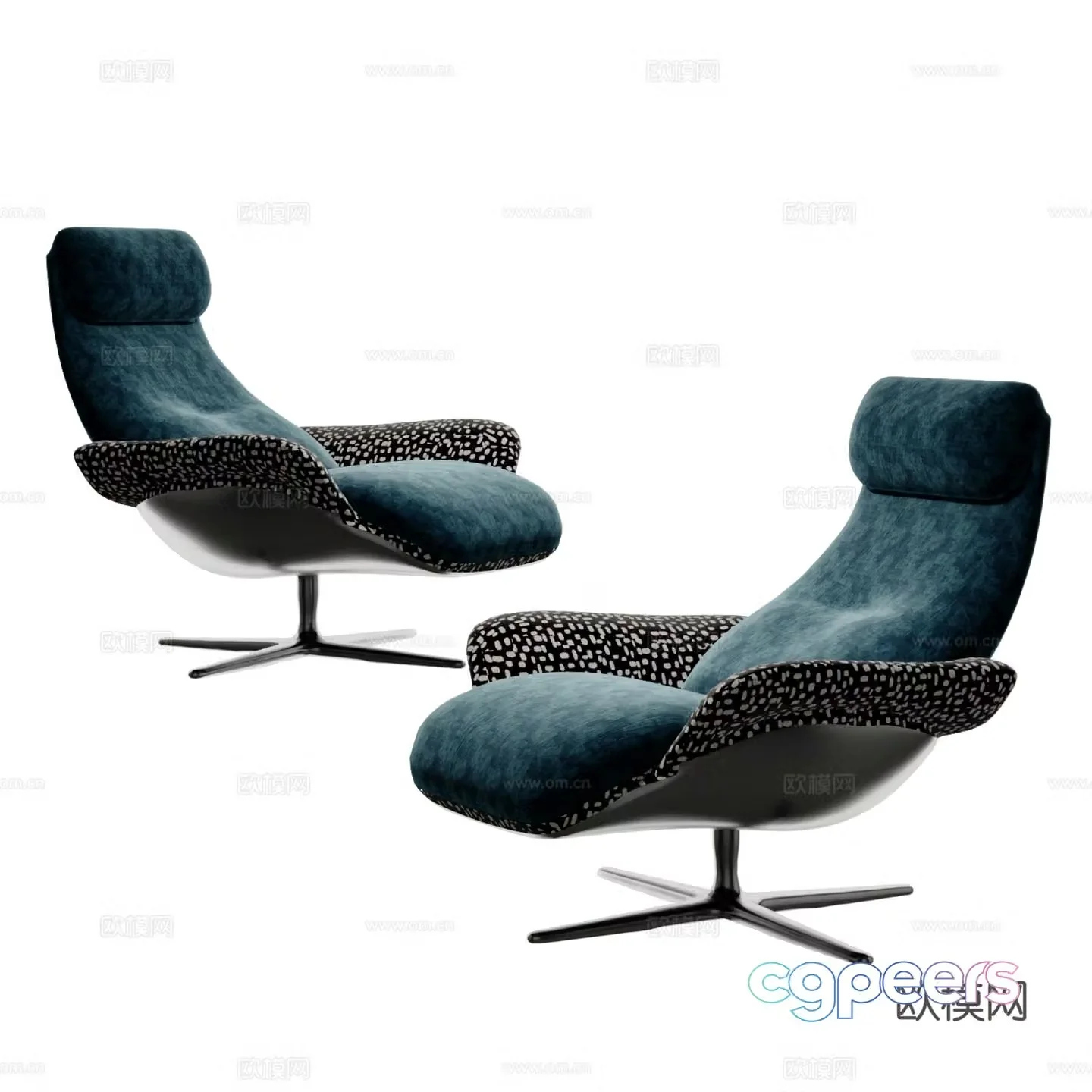 Modern lounge chair leisure lounge chair 3d model