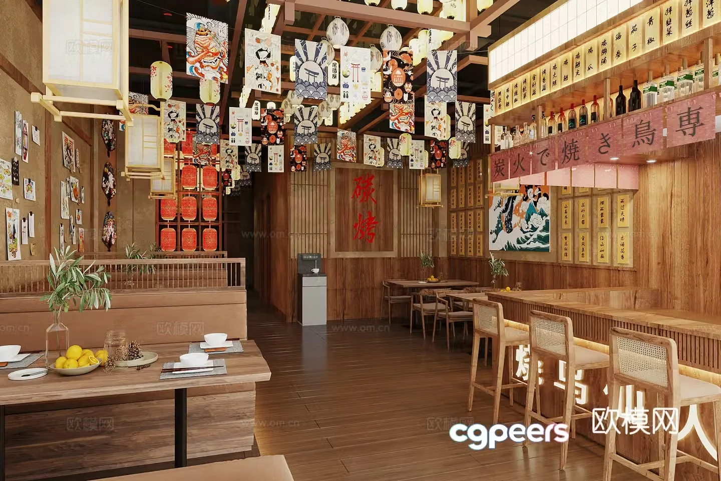 Japanese Japanese restaurant Shaotochou Sushi restaurant Ramen restaurant Japanese restaurant 3d model