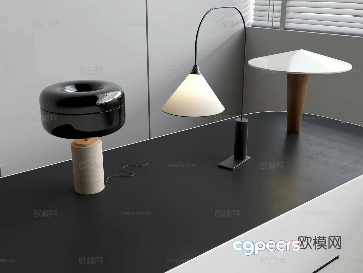 Table lamp lighting 3d model