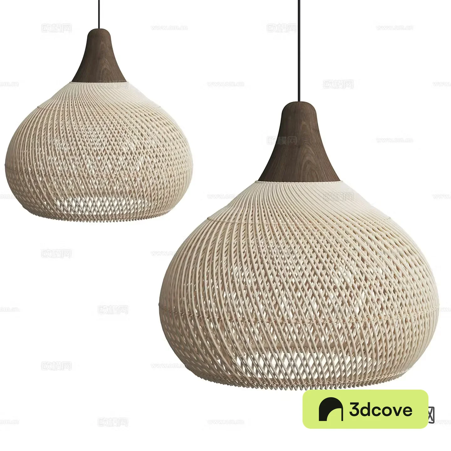 Wabi-sabi chandelier rattan chandelier
