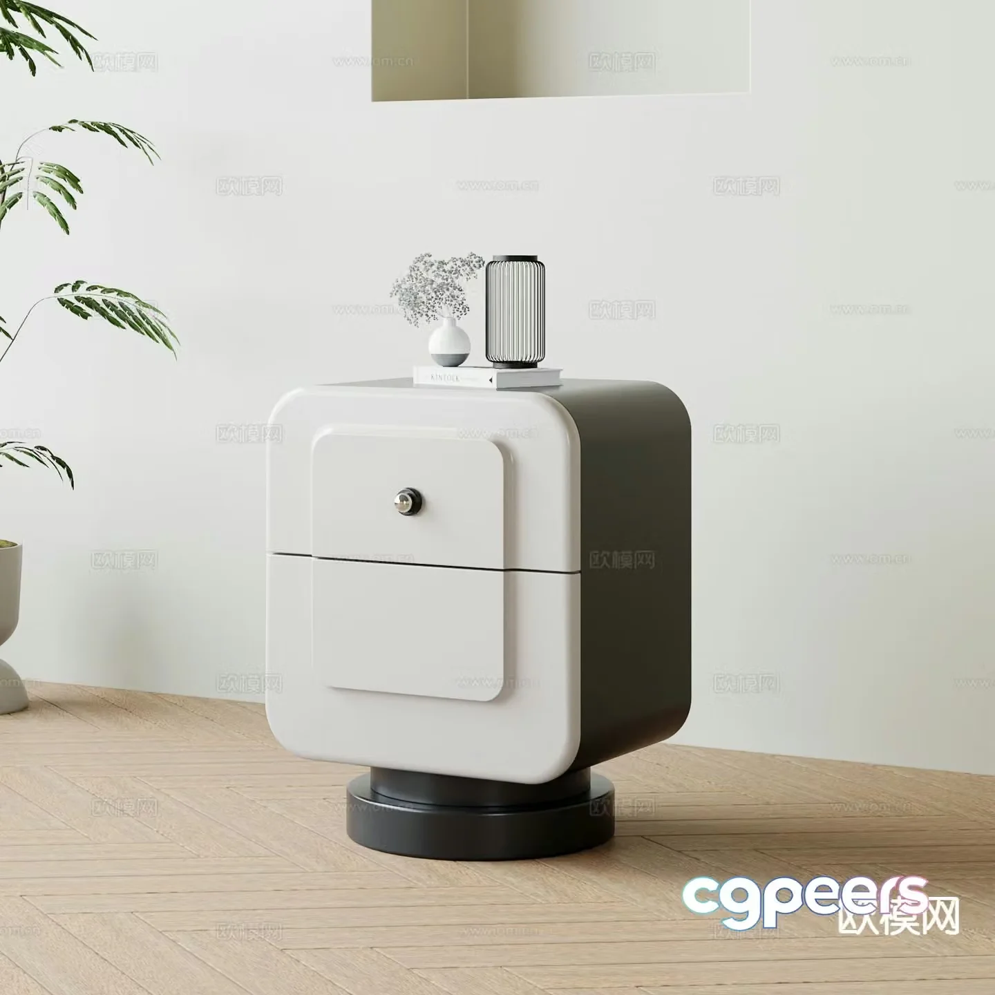 Modern bedside table 3d model