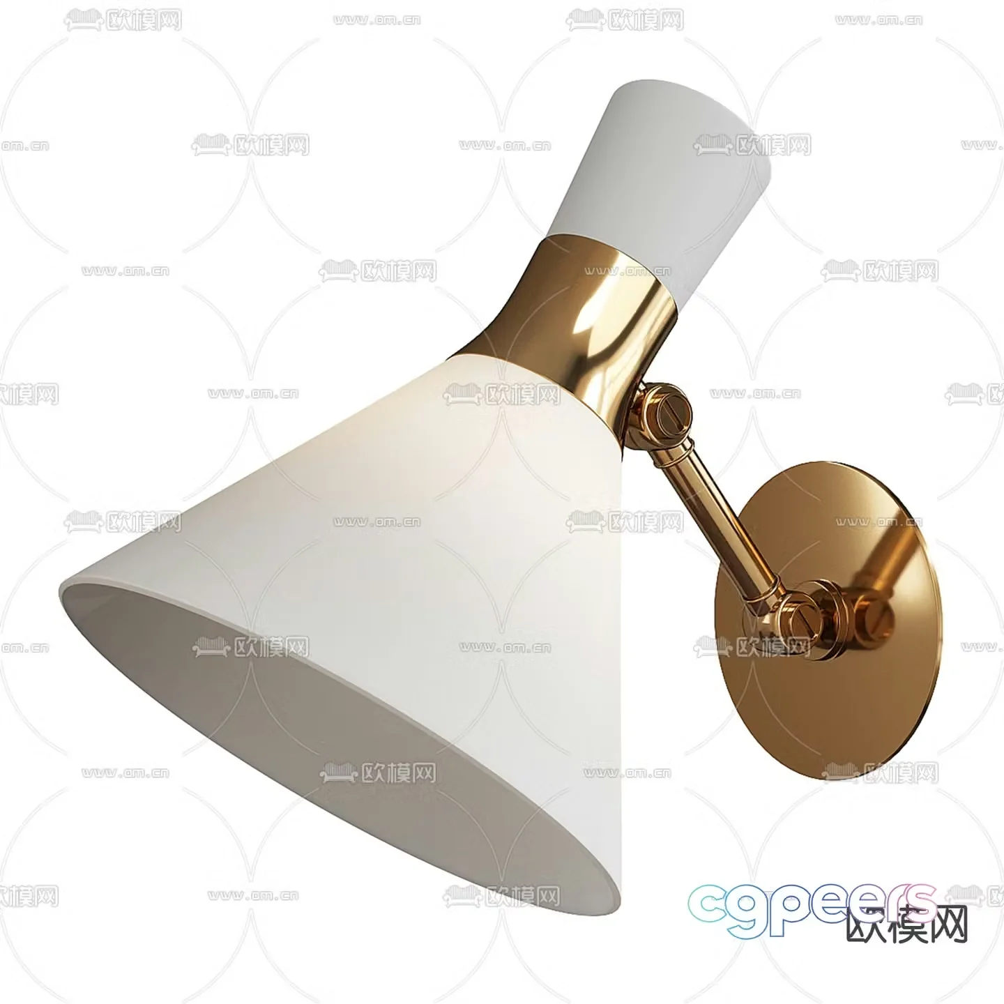 Liam small articulated wall light 3d model