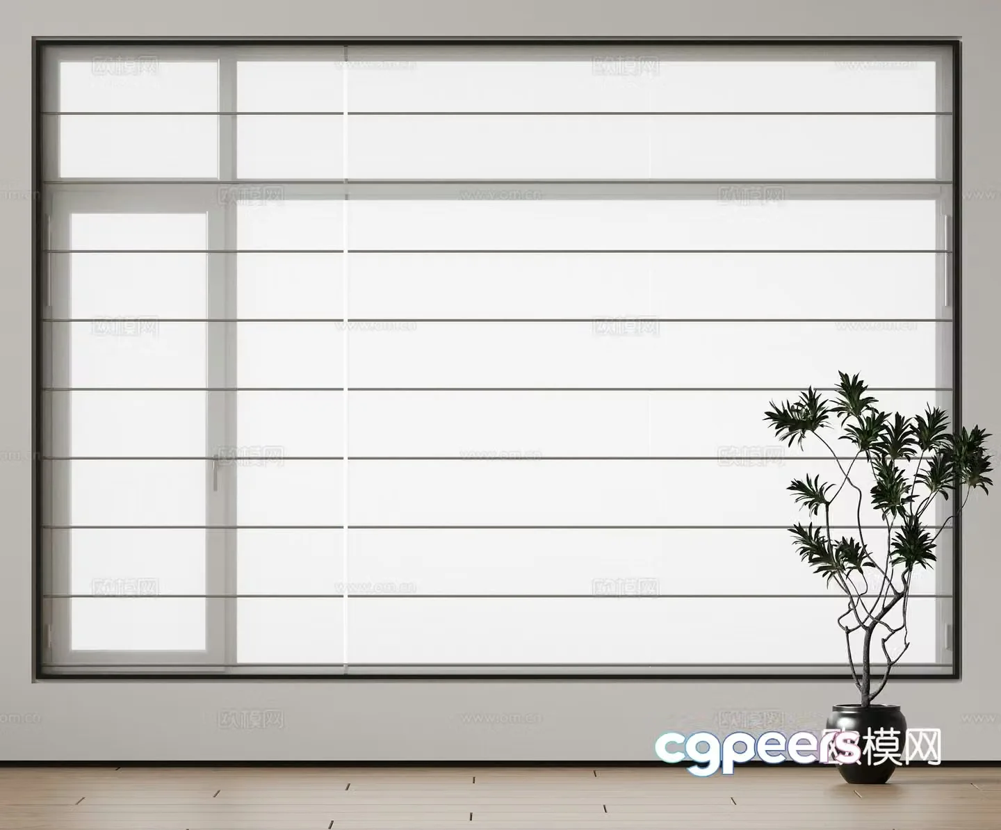Modern Venetian blinds Roman curtains Dream curtains Curtains Honeycomb Curtains Shangri-La curtains 3D model