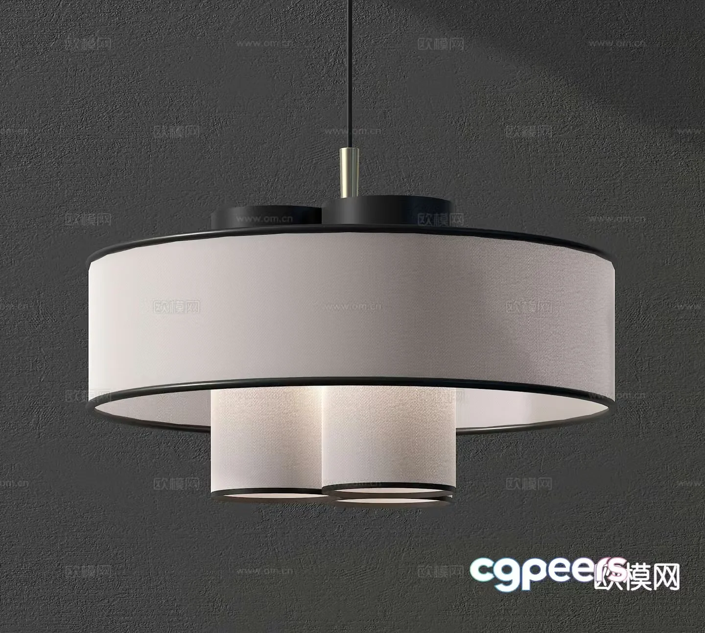 New Chinese style chandelier 3d model