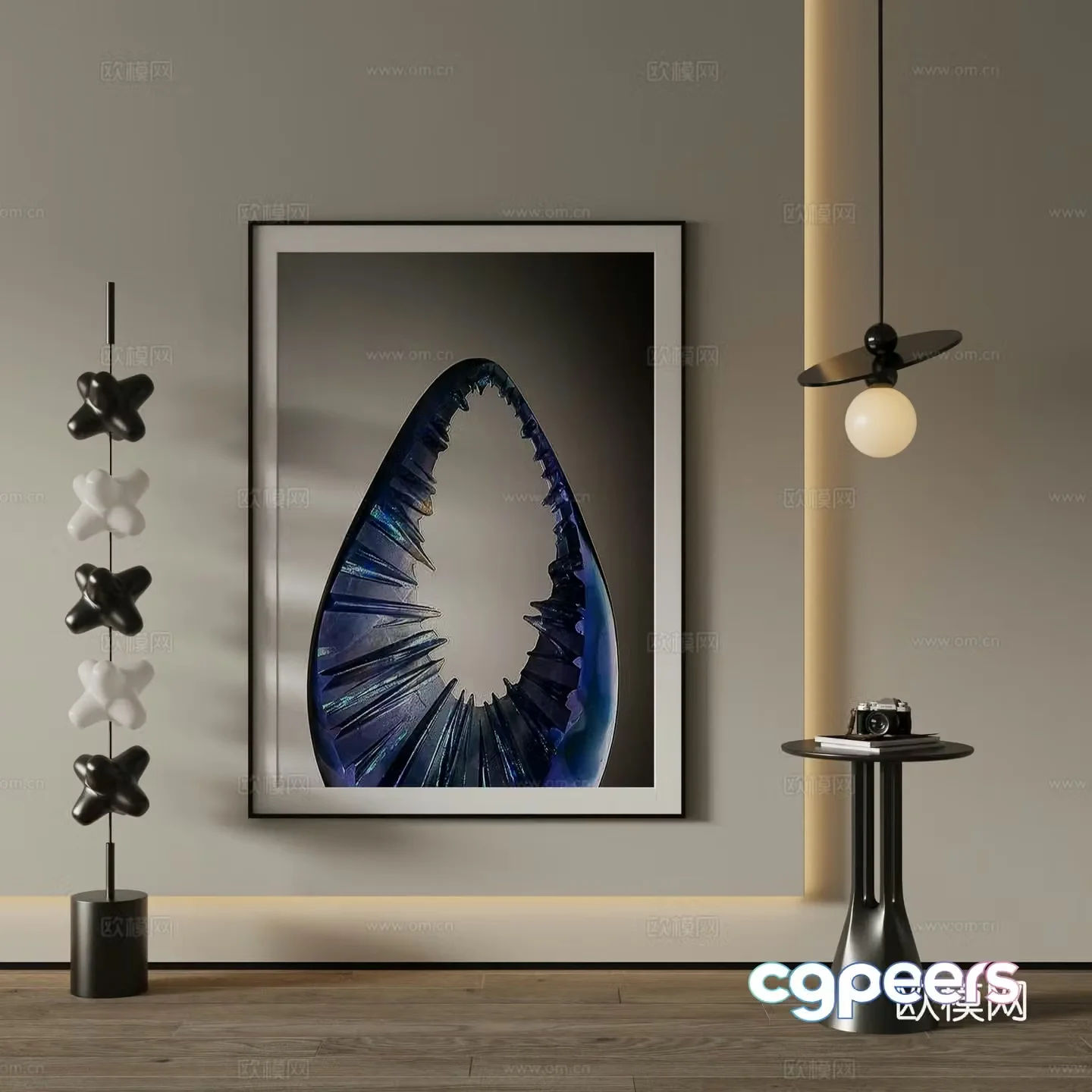 Modern Art Painting Decorative Painting 3D Model