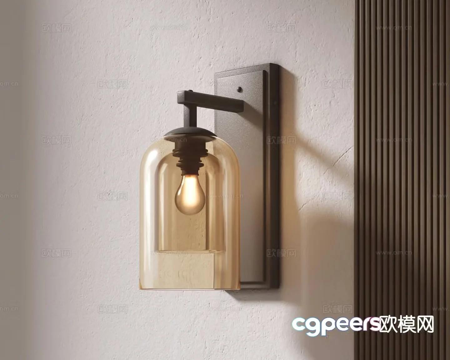Modern glass wall light 3d model