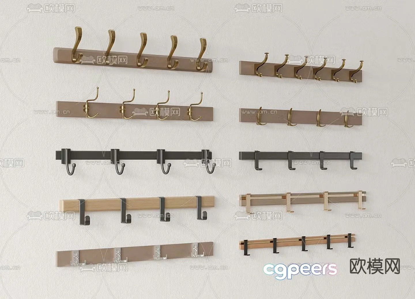 Modern coat hook hook 3d model