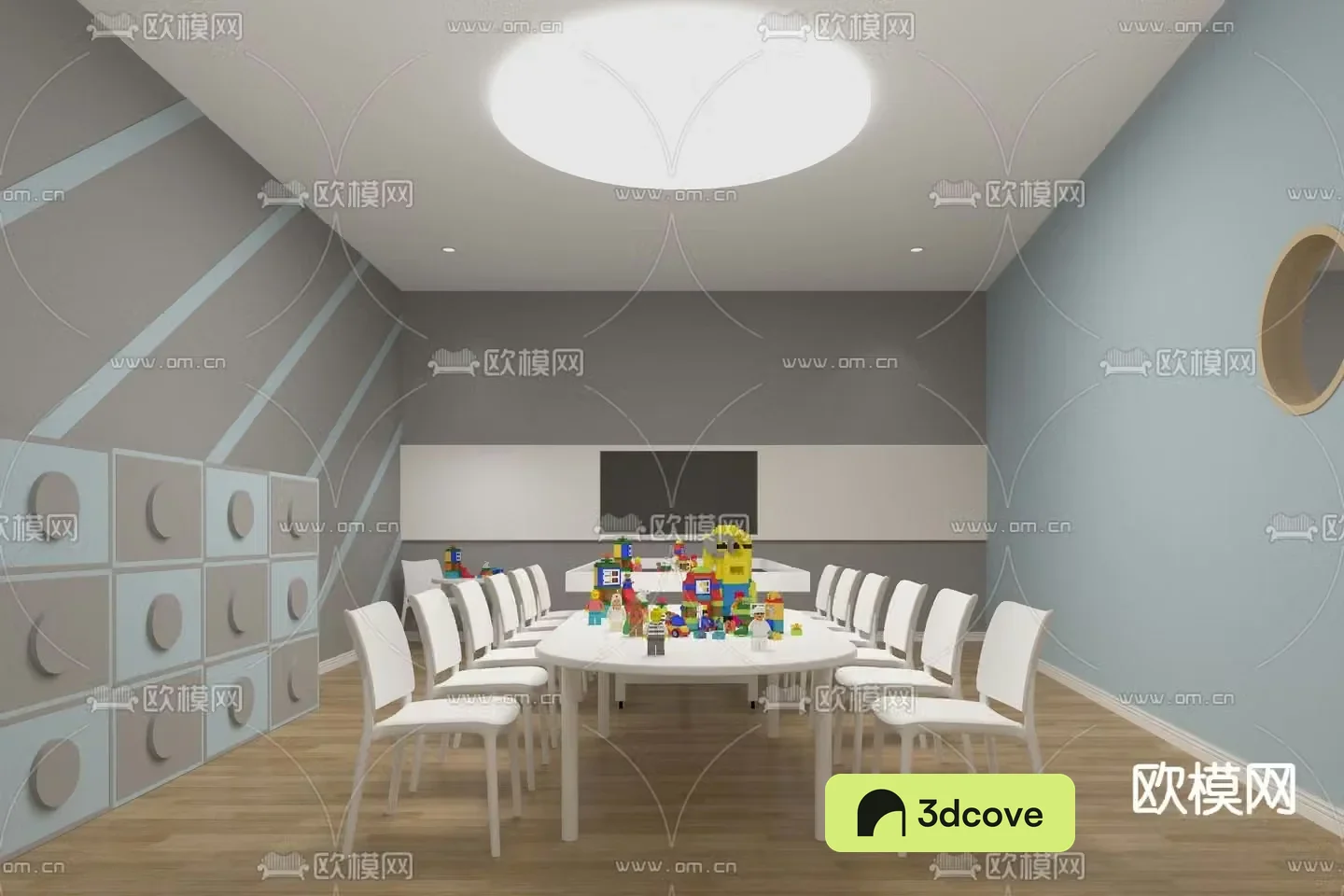Modern kindergarten craft room