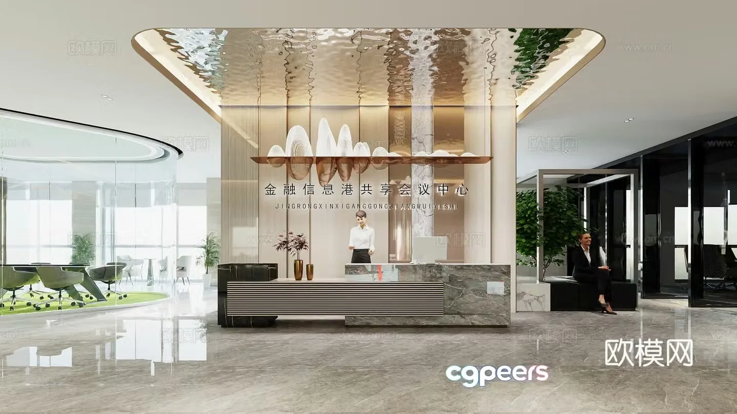 Front desk 3D model
