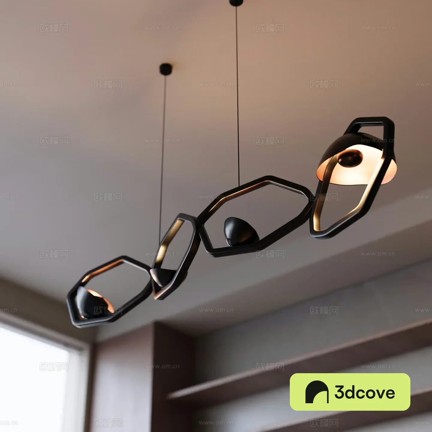 Modern shape restaurant art chandeliers