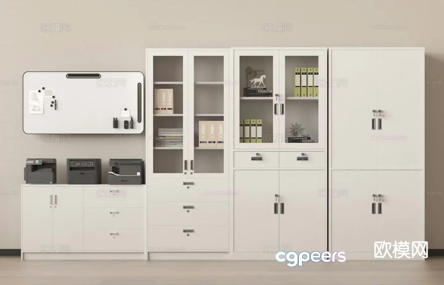 Modern filing cabinet filing cabinet information cabinet 3d model
