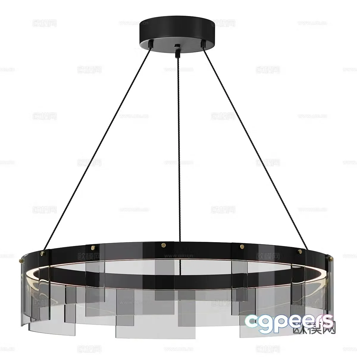 Modern Italian decorative chandelier 3d model