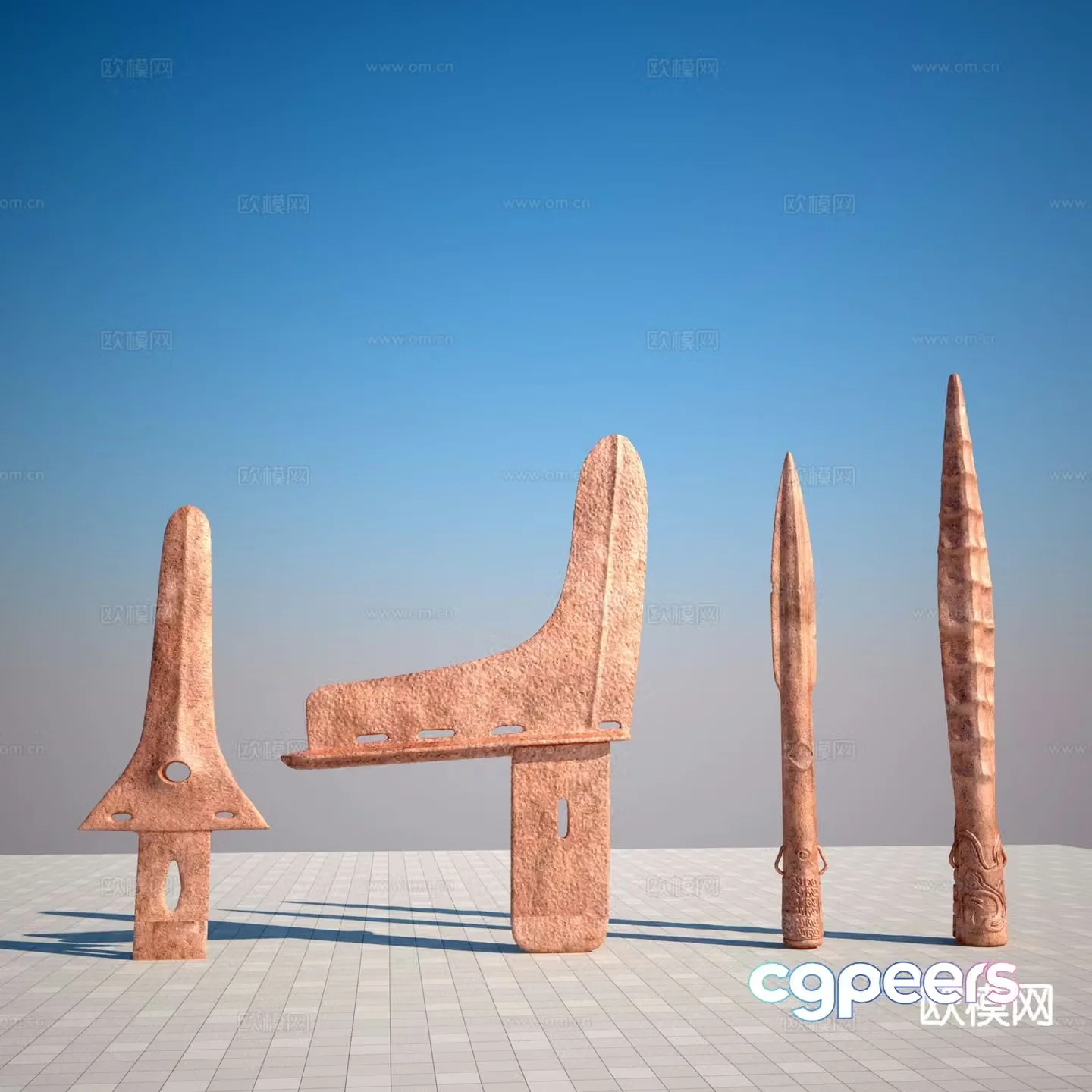 3D model of ancient Chinese weapons