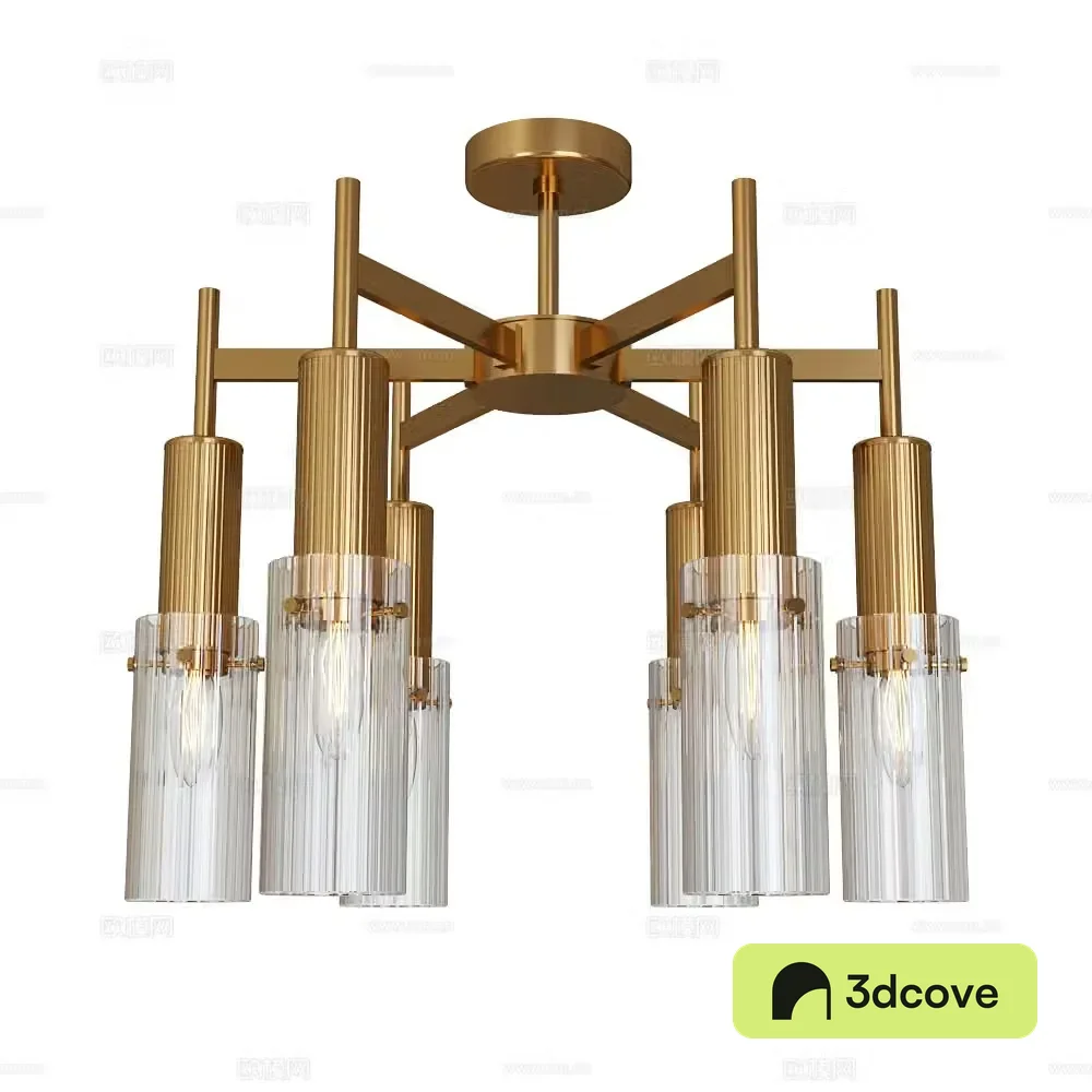 Light luxury multi-head chandelier