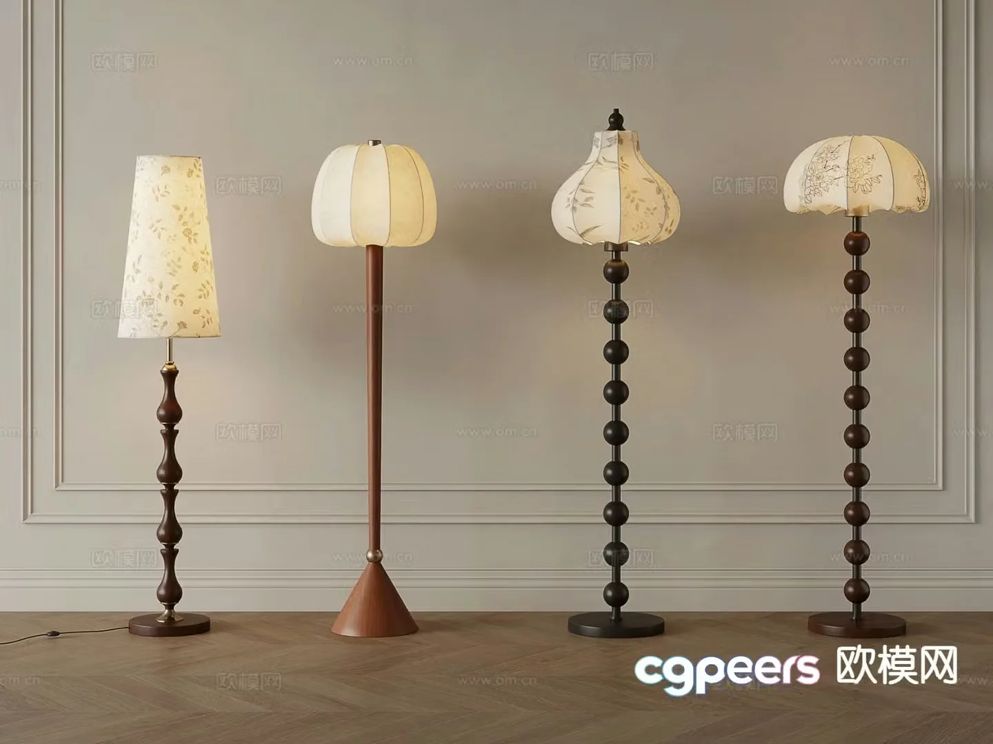 French floor lamp 3d model