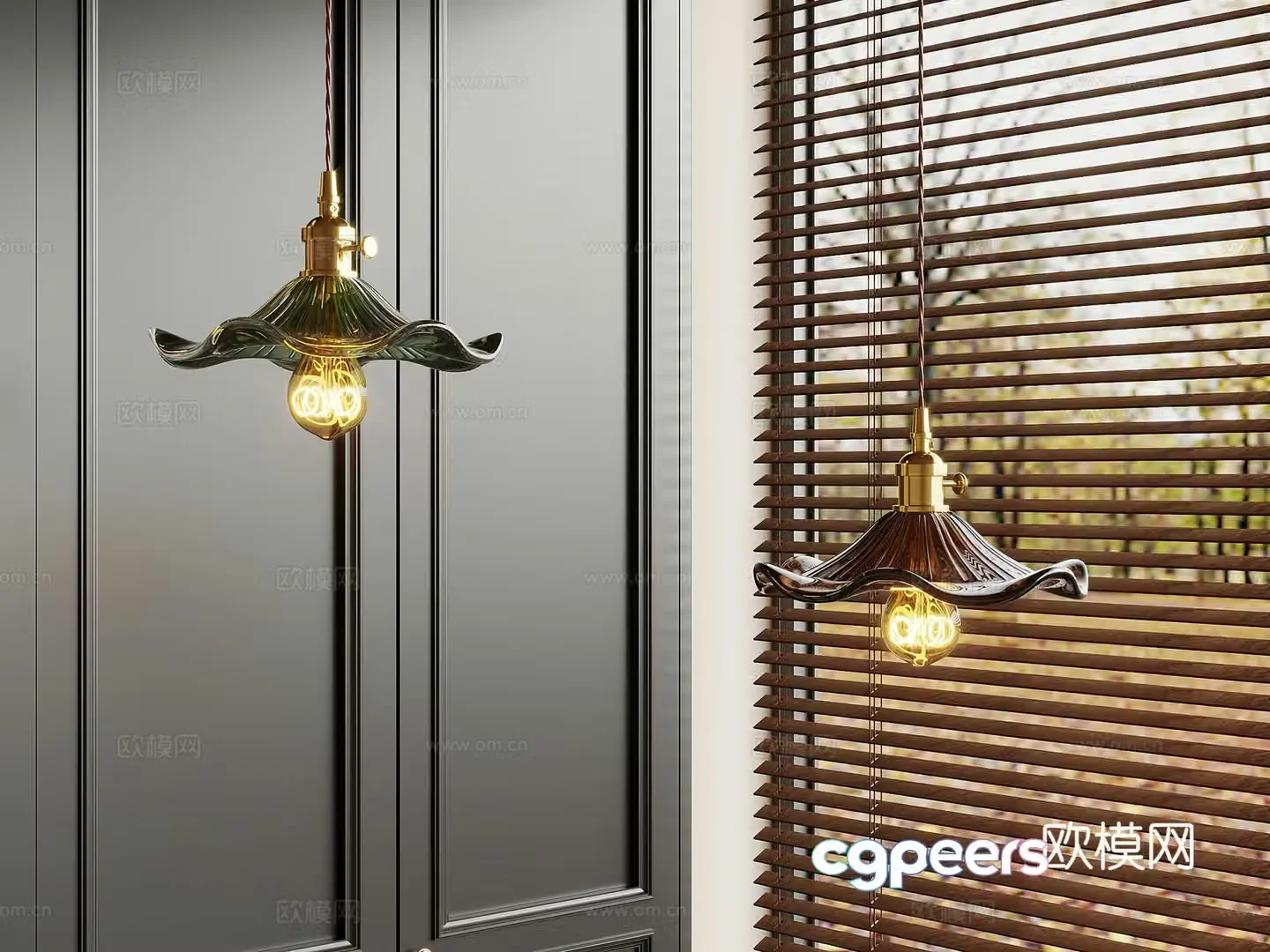 Small chandelier French retro style chandelier Small chandelier Fishing line chandelier 3d model