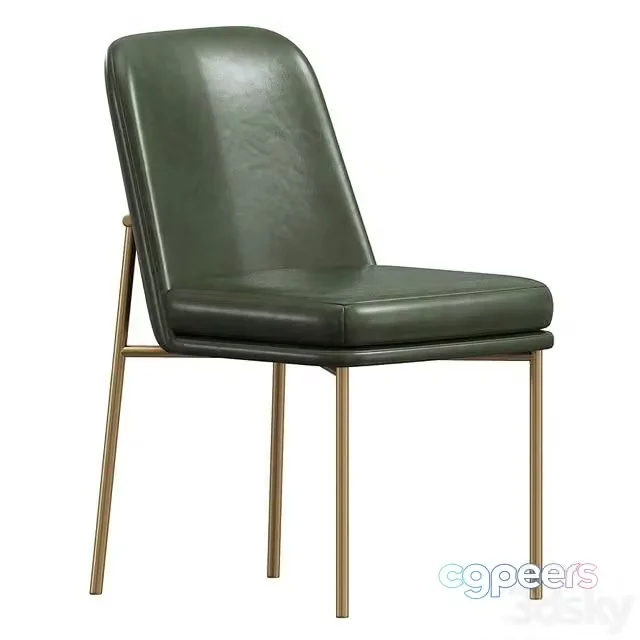 3ds Max Free – Jack Metal Frame Leather Dining Chair WestElm