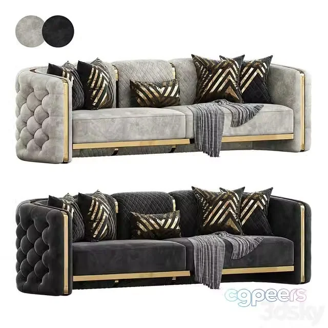 3ds Max Free – Viktorya Sofa by Evgor Luxury