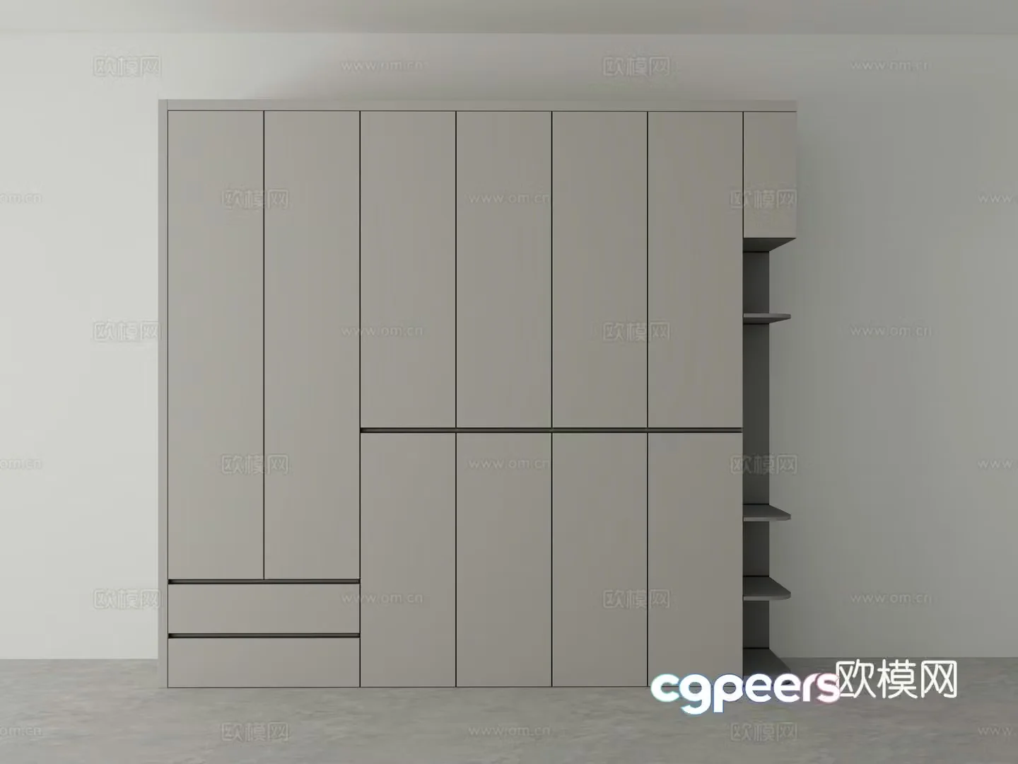 Master bedroom wardrobe 3d model