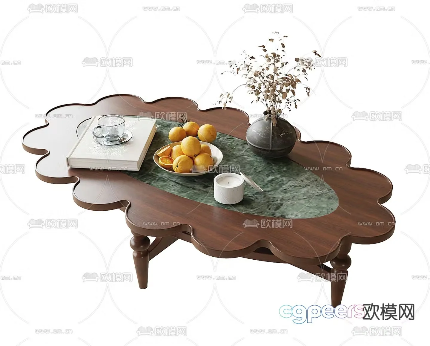 Medieval style coffee table 3D model