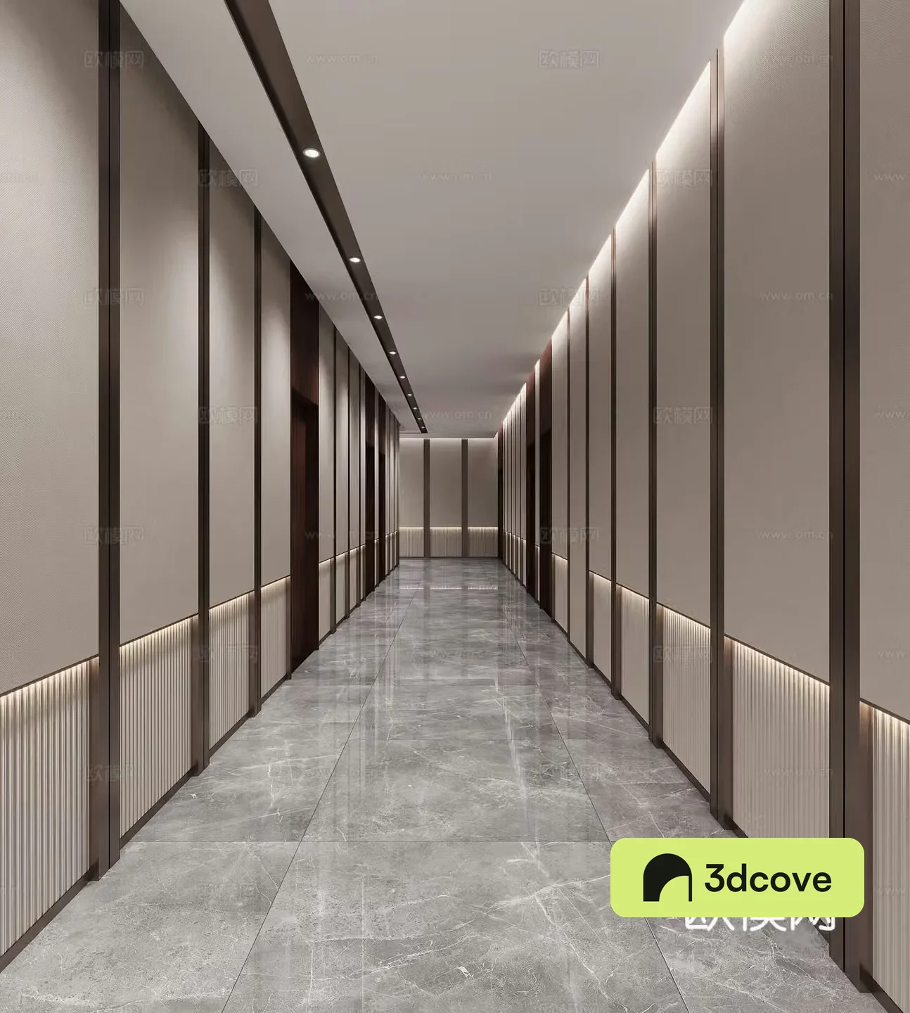 New Chinese style office corridor aisle