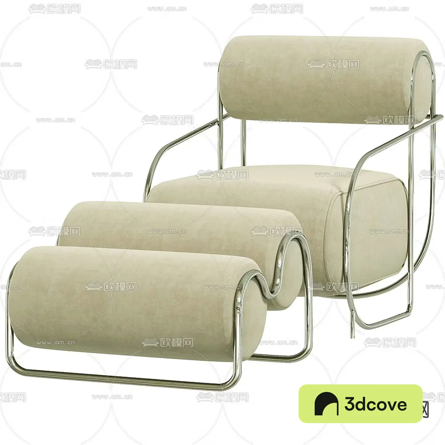 Light luxury lounge chair footrest leisure chair