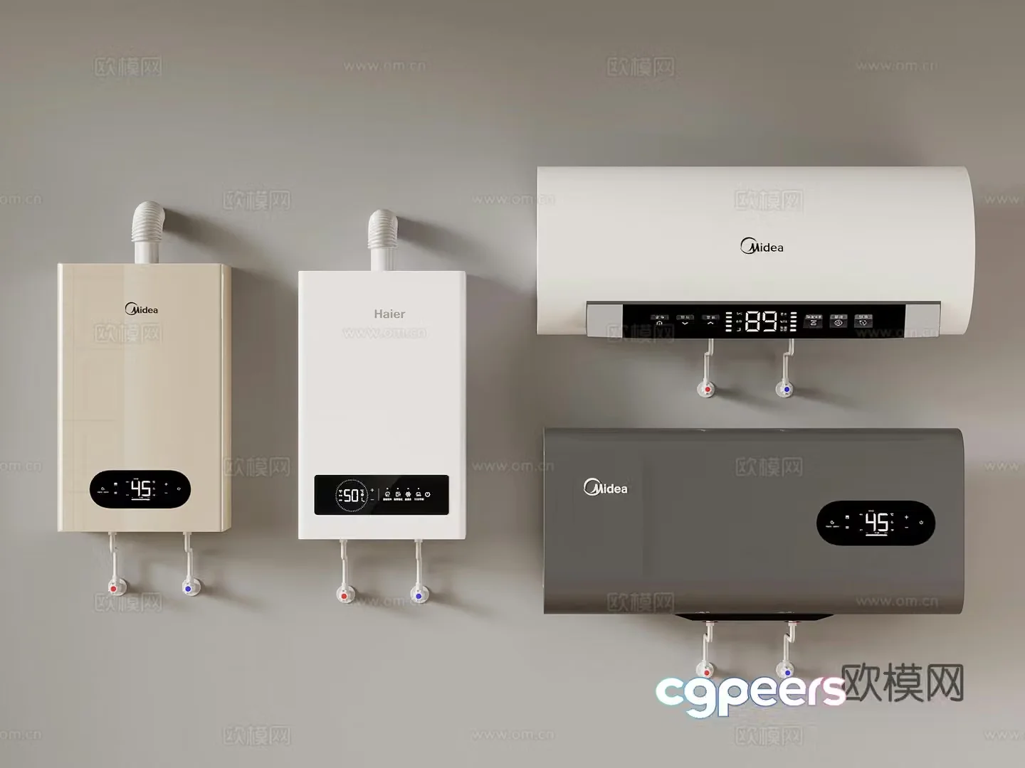 Modern water heater Wall-mounted water heater 3D model