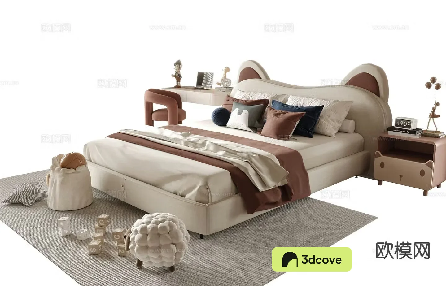 Modern children’s bed girl’s bed