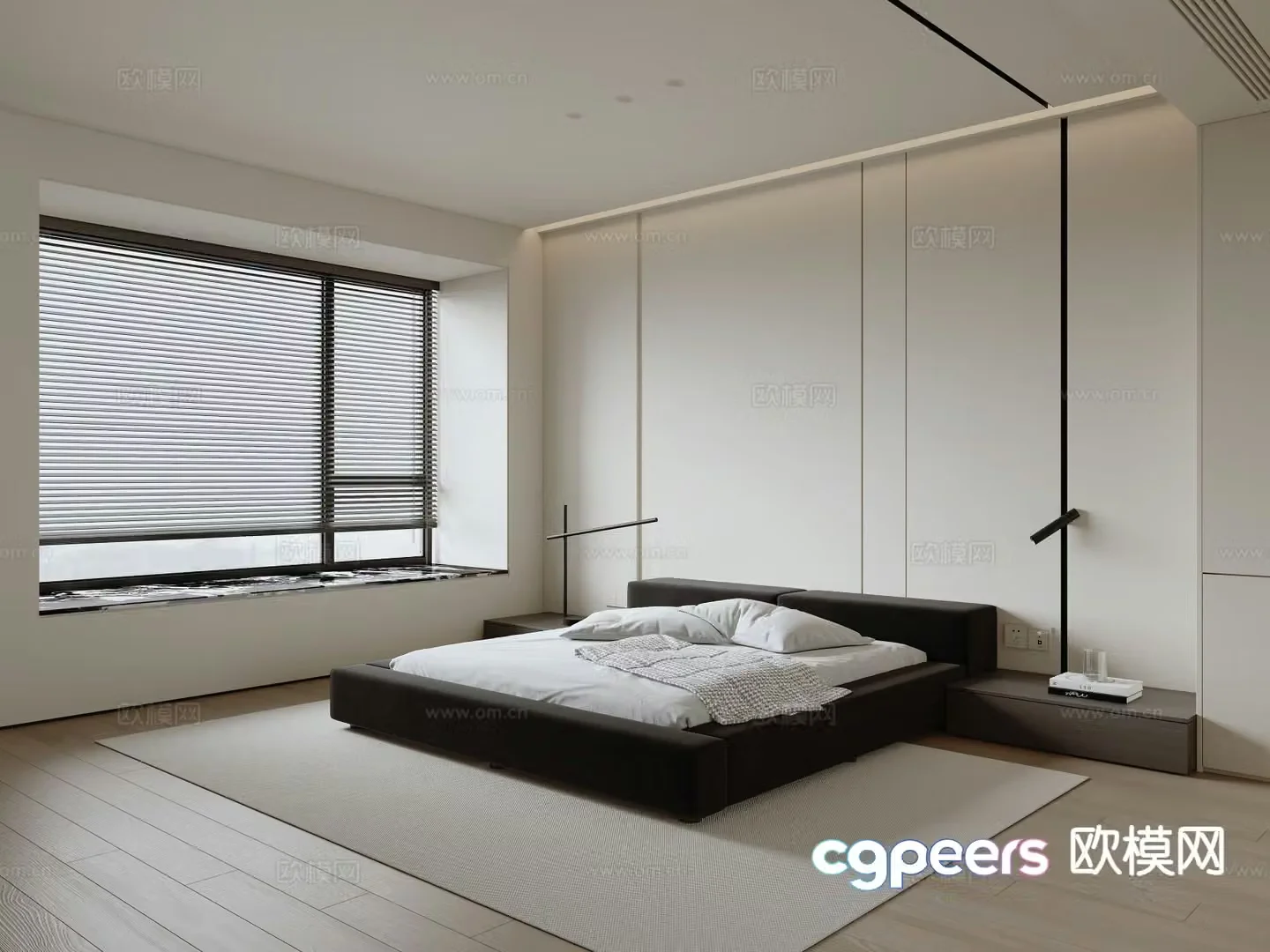 Modern bedroom master bedroom 3d model