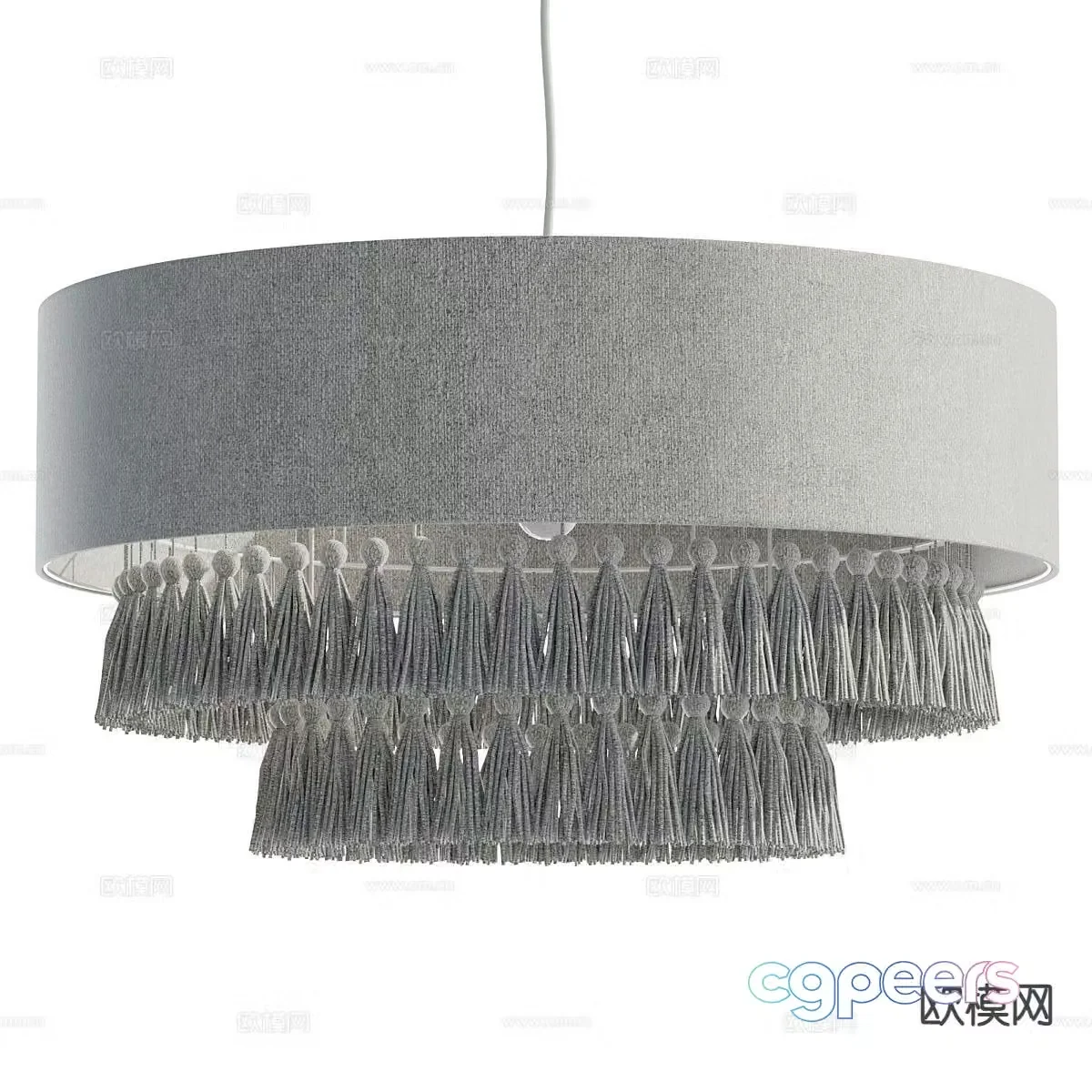 French tassel chandelier 3d model