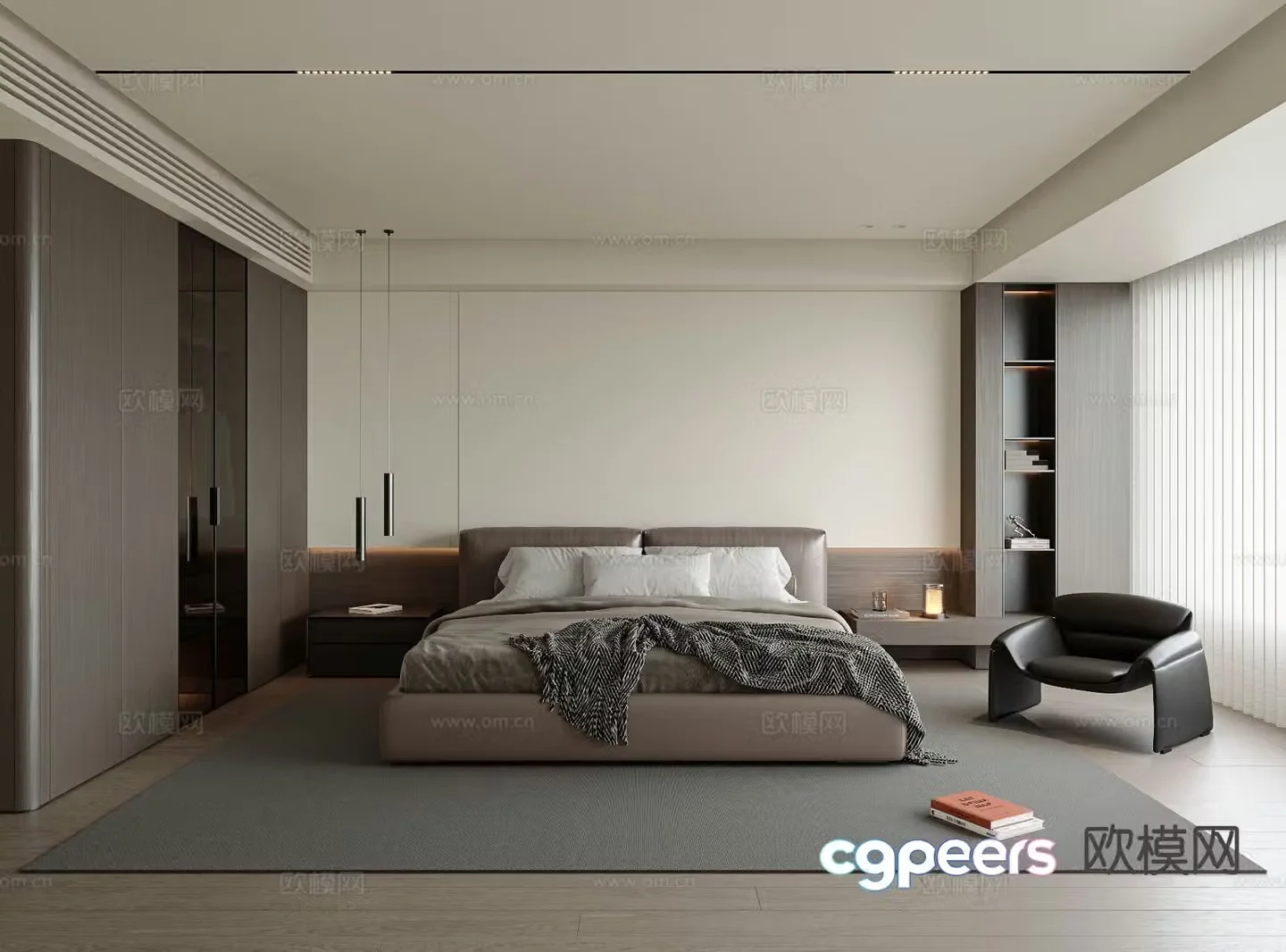 Italian style bedroom master bedroom 3d model