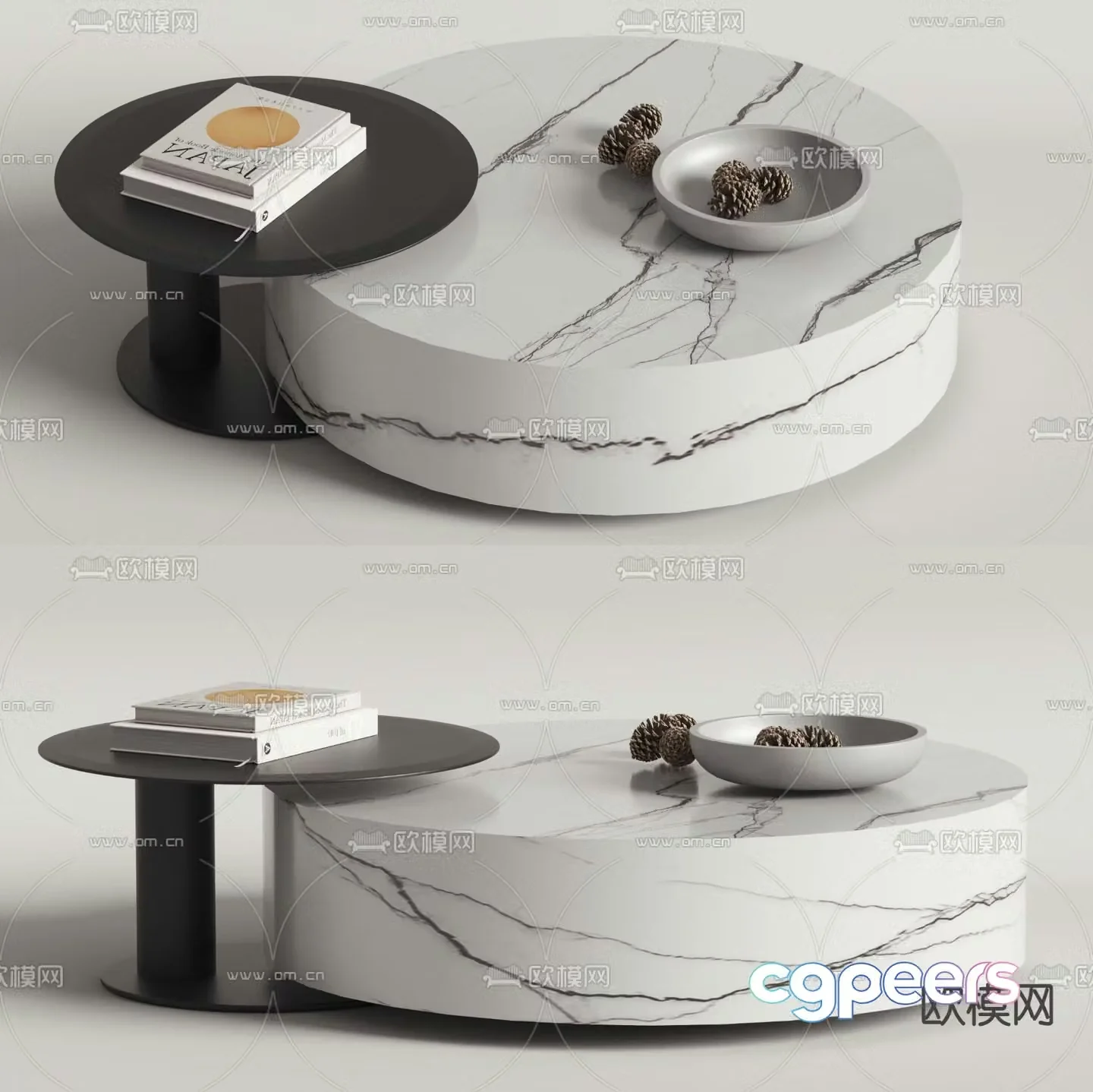 Marble coffee table 3d model
