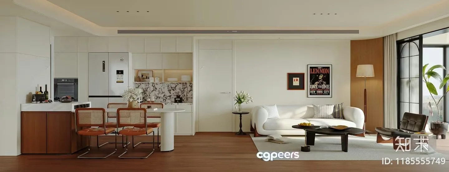 Modern Living Room 3D Model – 16810 – VRAY Render