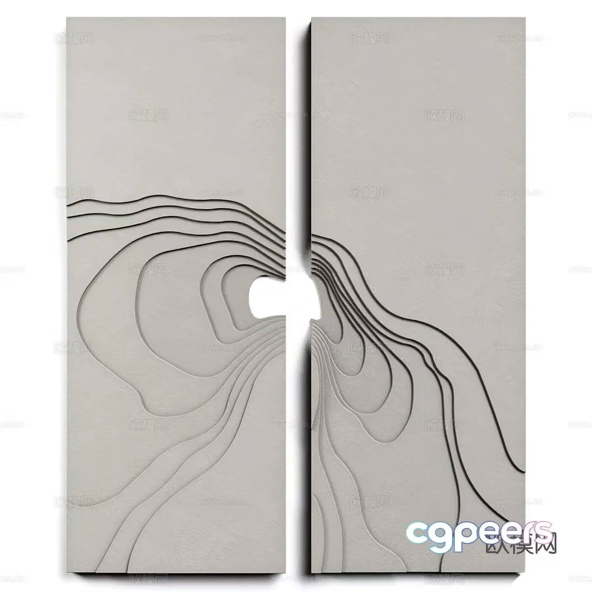 New Chinese style wall decoration pendant 3D model