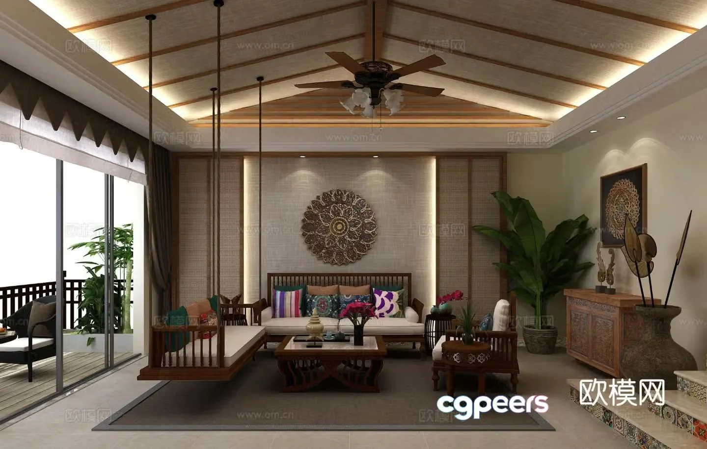 Southeast Asian restaurant 3D model