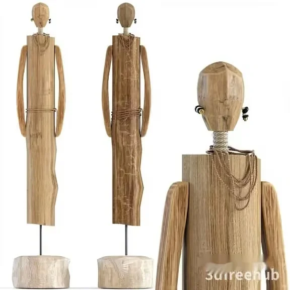 Wooden Mannequins 3D Model – 23634 – VRAY Render