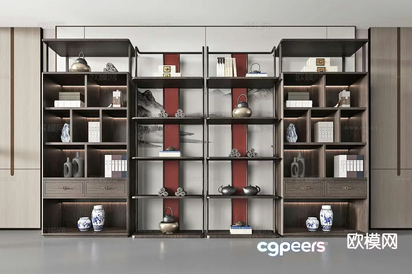 New Chinese style Bogu rack 3D model