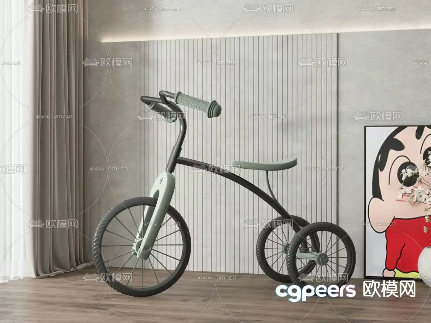 Children’s bicycle scooter 3d model