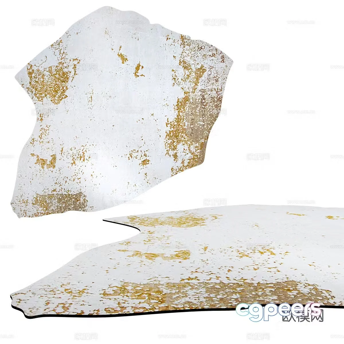Modern minimalist carpet special shaped carpet living room carpet 3d model