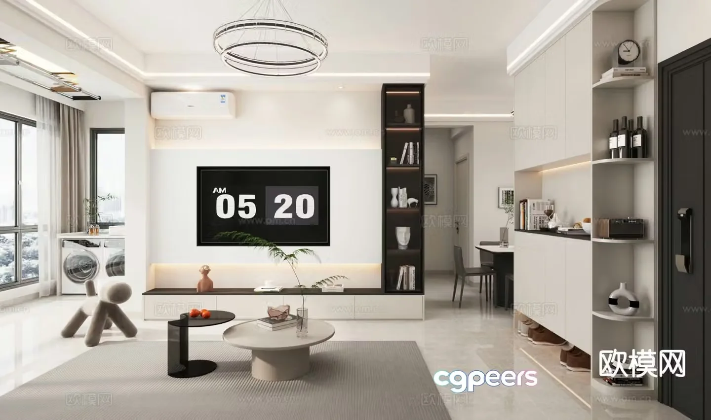 Modern guest restaurant 3d model