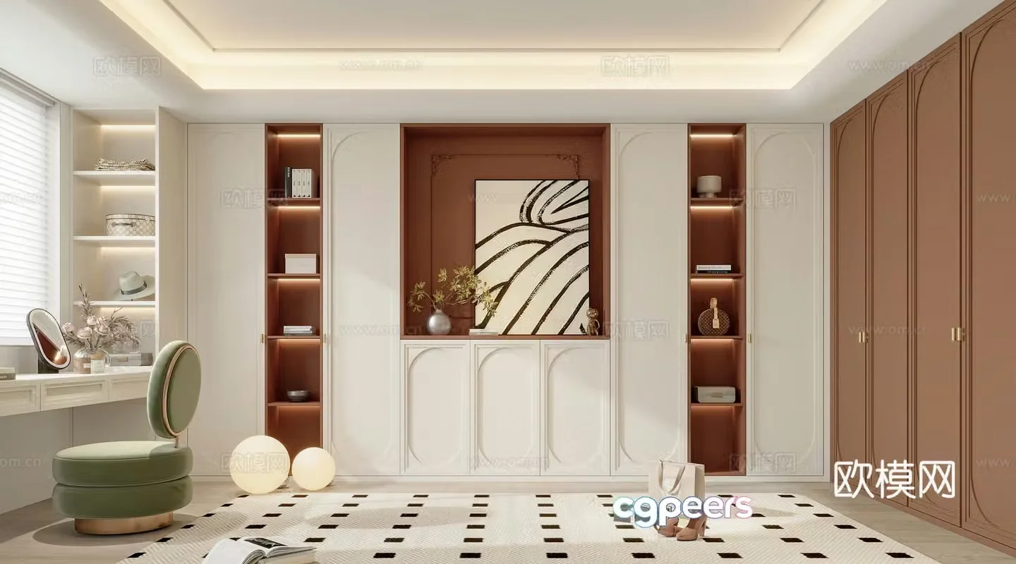French cloakroom 3d model