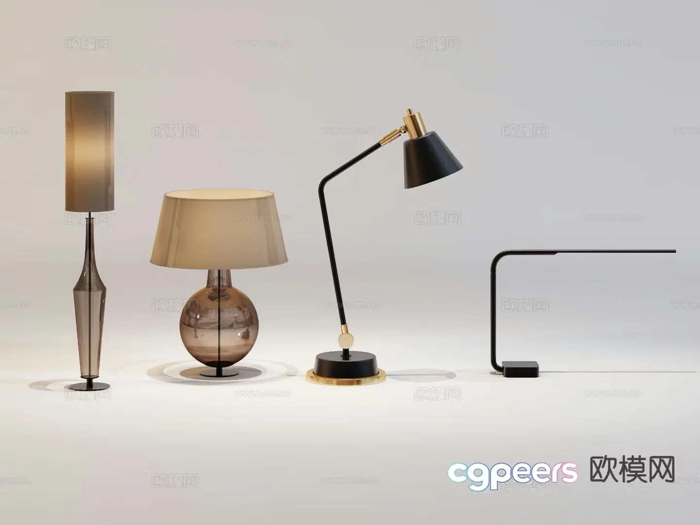 Modern desk lamp 3d model