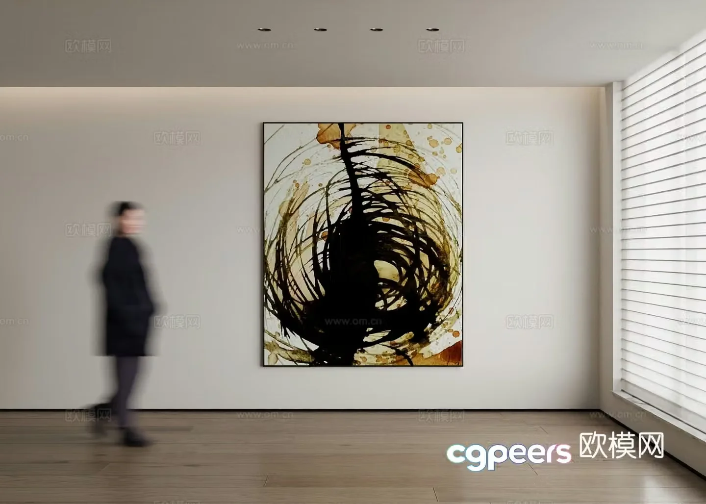 Modern decorative painting 3d model